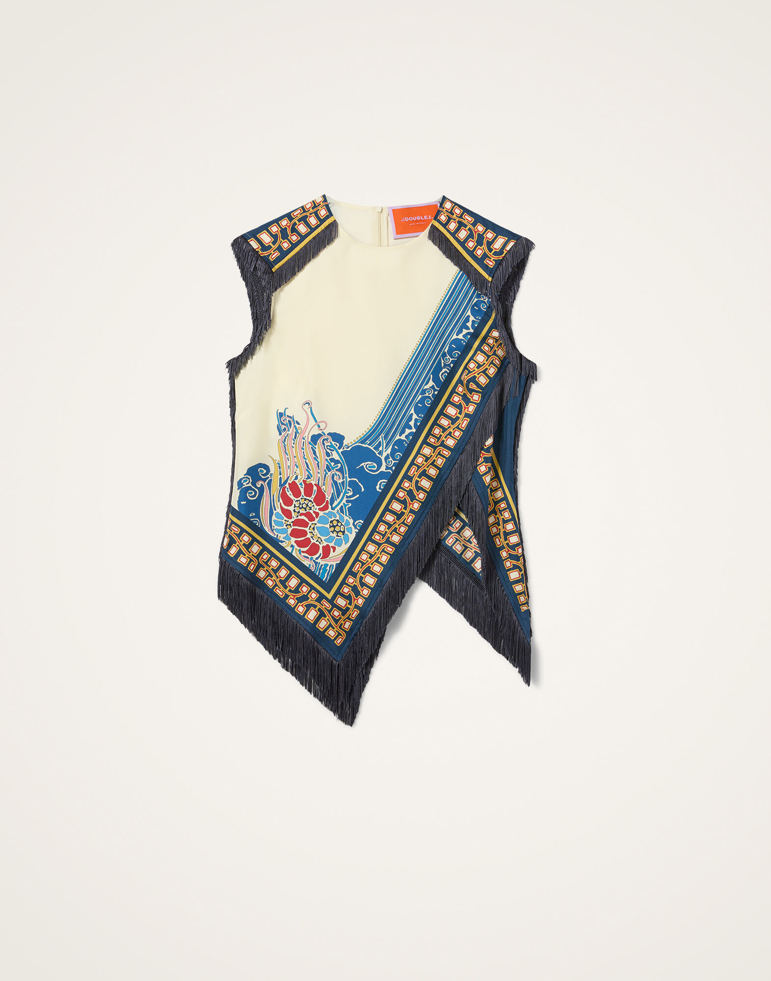 La DoubleJ Scarf Top Lemuria Plac&eacute;e Blue TOP0160SIL006LEM02BU03