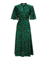 LaDoubleJ Joan Dress Flower Leopard Verde DRE0103VIS001FLL0002