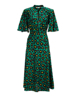 LaDoubleJ Joan Dress LaDoubleJ Joan Dress Flower Leopard Verde DRE0103VIS001FLL0002