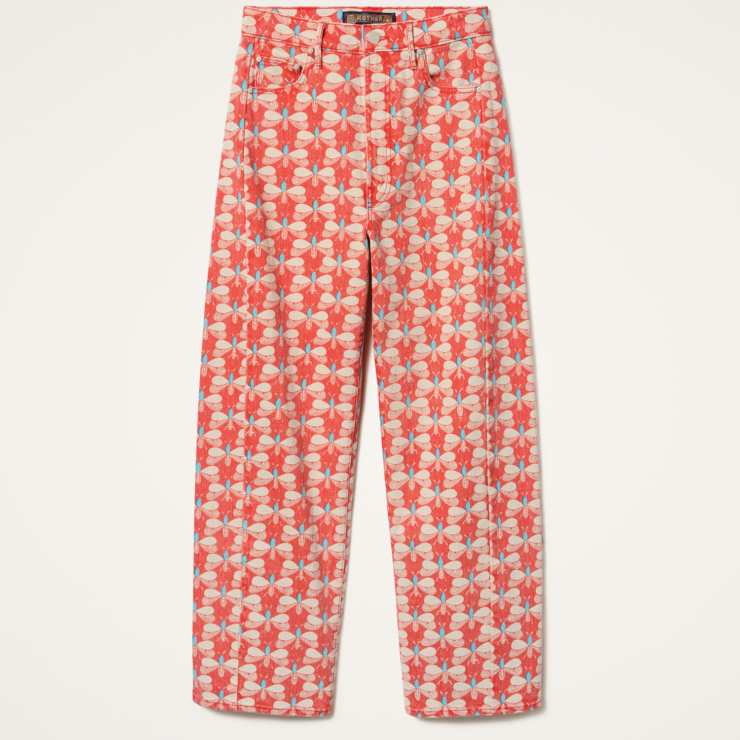 La Doublej The Half Pipe Jeans In Pull My Petaltail Orange