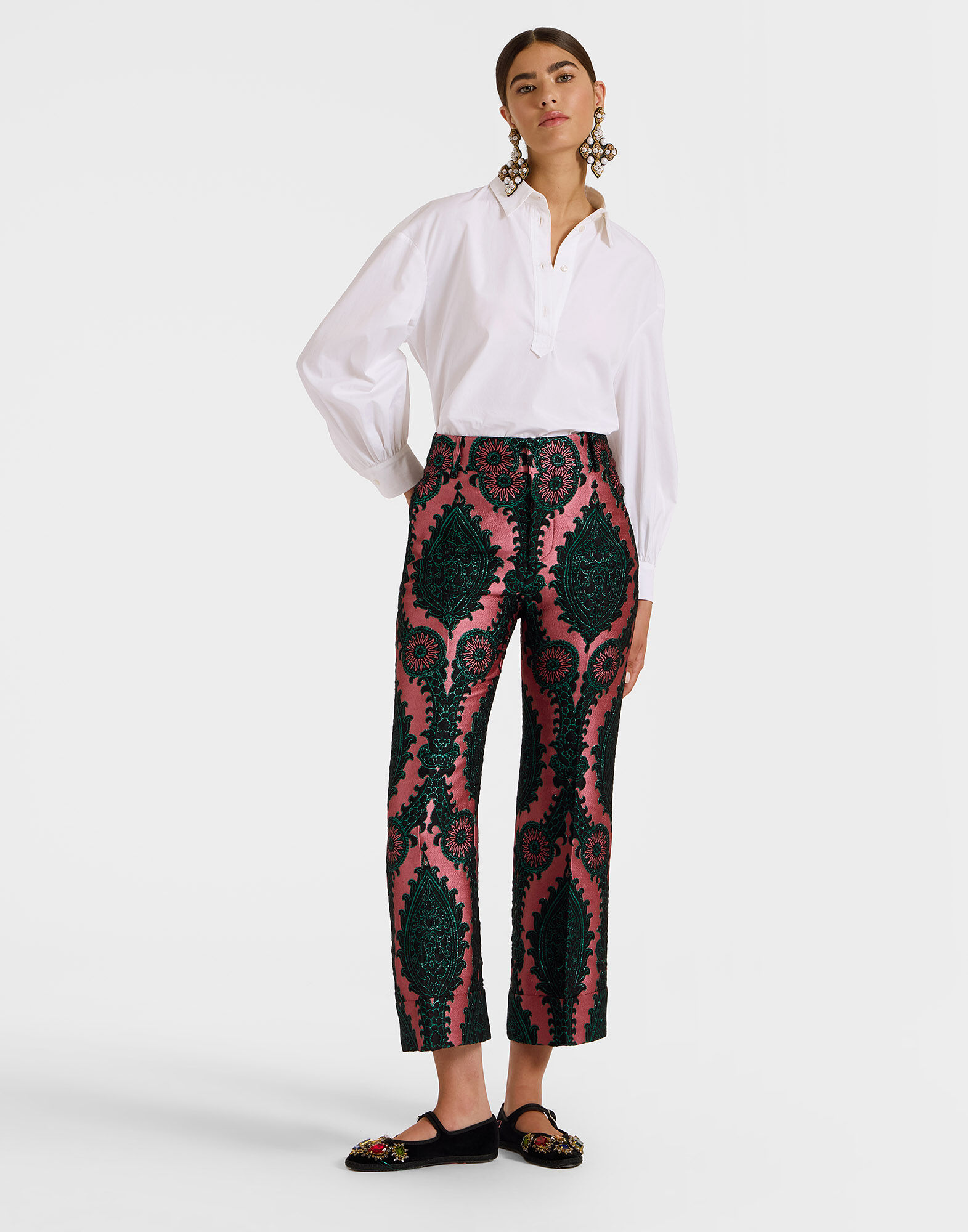 La DoubleJ Hendrix Pants Oltrarno Pink TRO0014JCQ084OLT01PI01