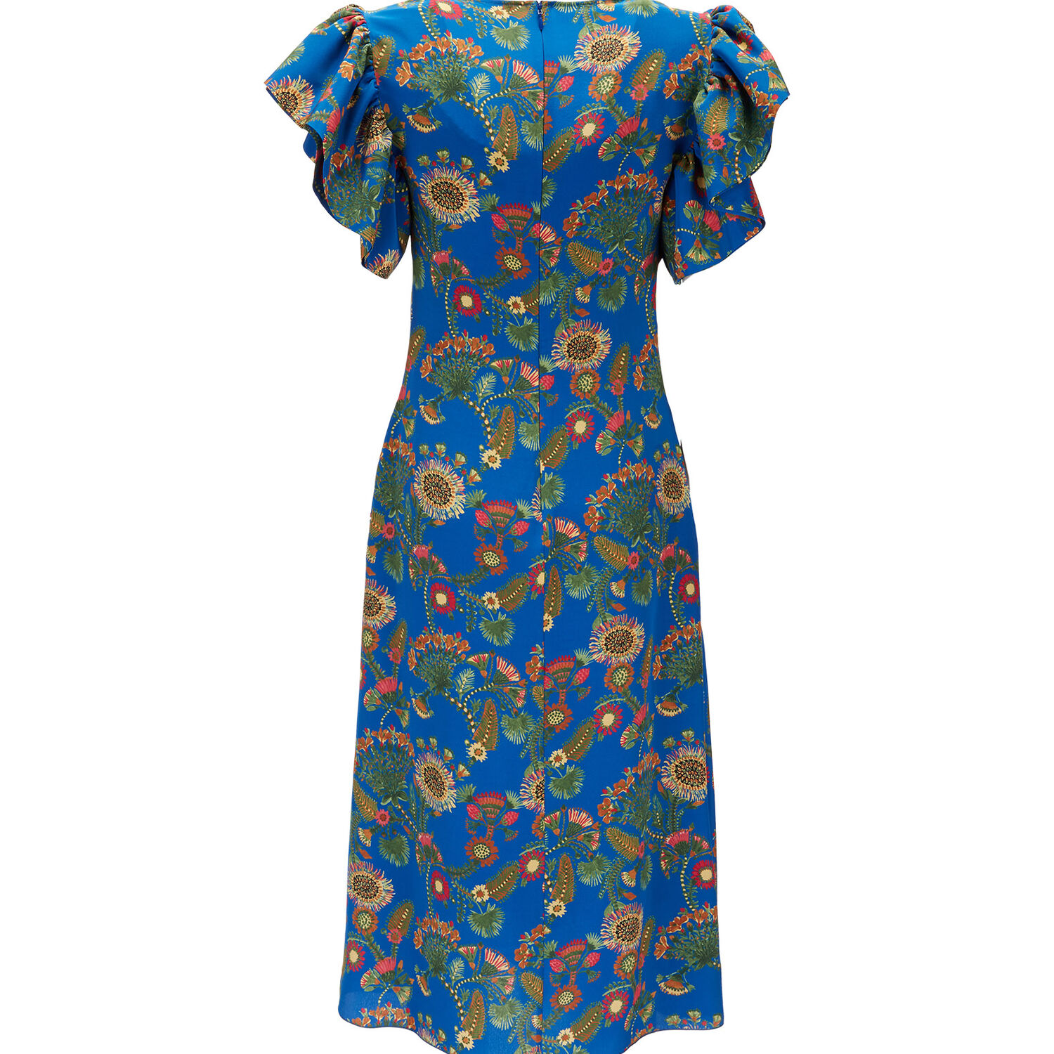 La Doublej Date Night Thistle Print Dress In Thistle Blu