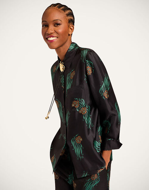 La DoubleJ Boy Shirt Lemuria Black SHI0001SIL001LEM01BL01