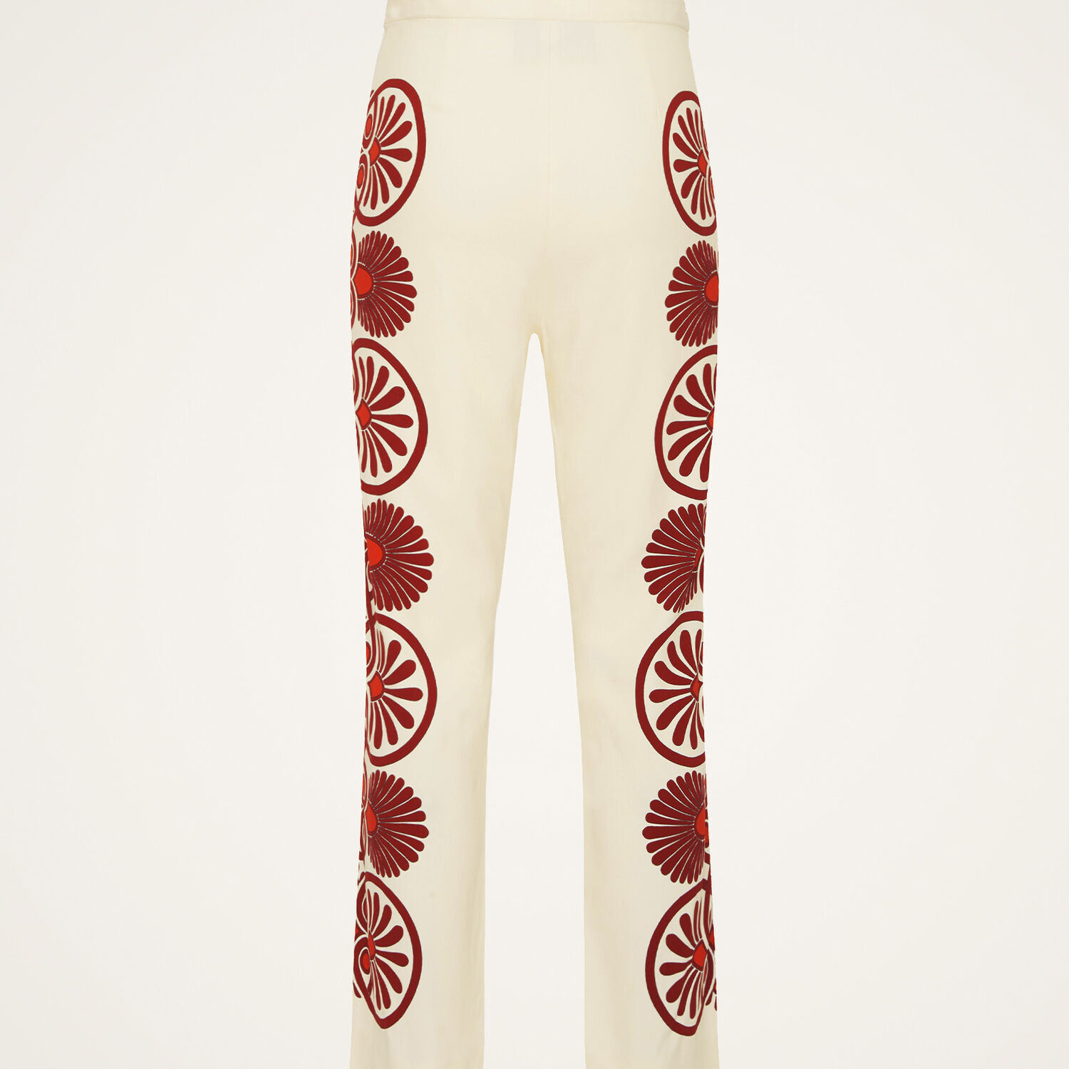 Shop La Doublej Stretch Pants In Medallion Placée Cream