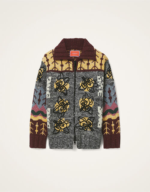 La DoubleJ Chalet Cardigan Multicolor Grey & Yellow PUL0288KNI166VA398GY02