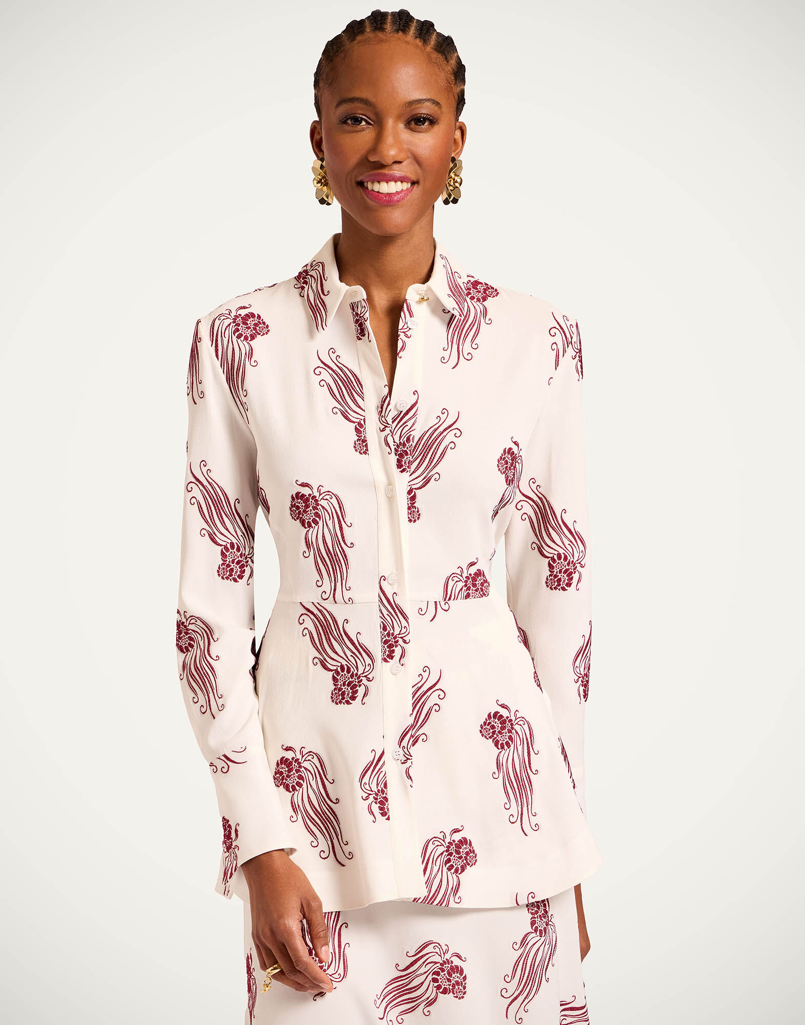 La DoubleJ Iris Shirt Lemuria White SHI0113JCQ132LEM03WH01