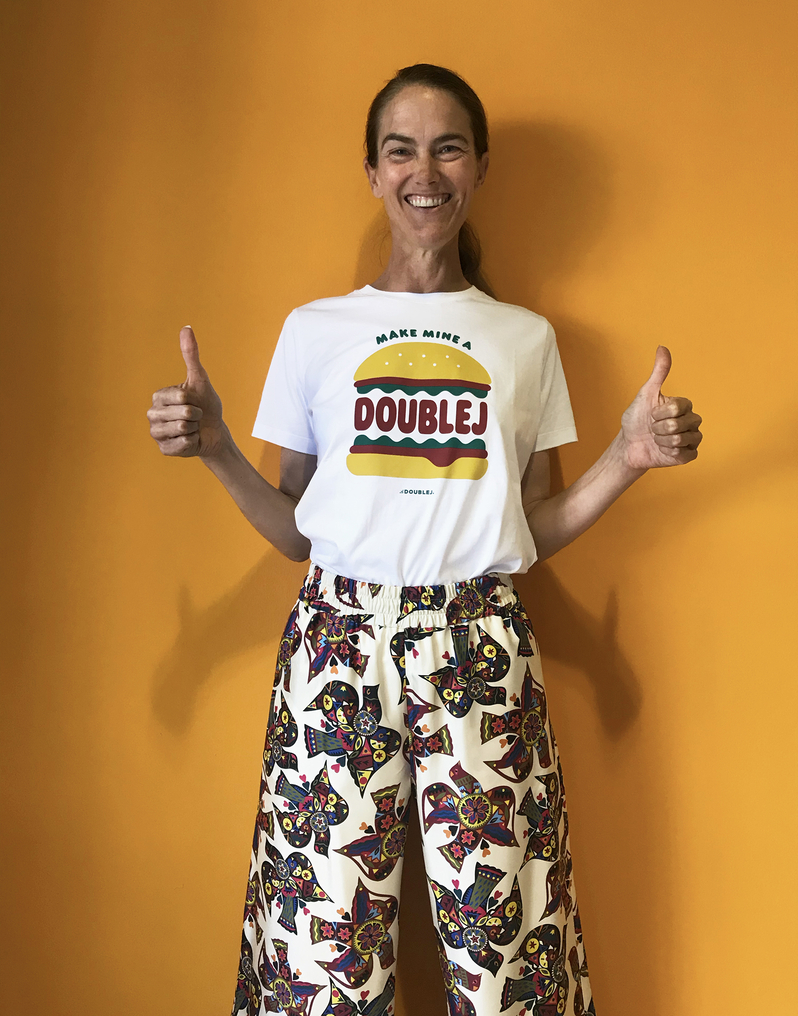 LaDoubleJ Slogan T-shirt LaDoubleJ Slogan T-shirt Make Mine A DoubleJ SHI0054JER010SLO0009
