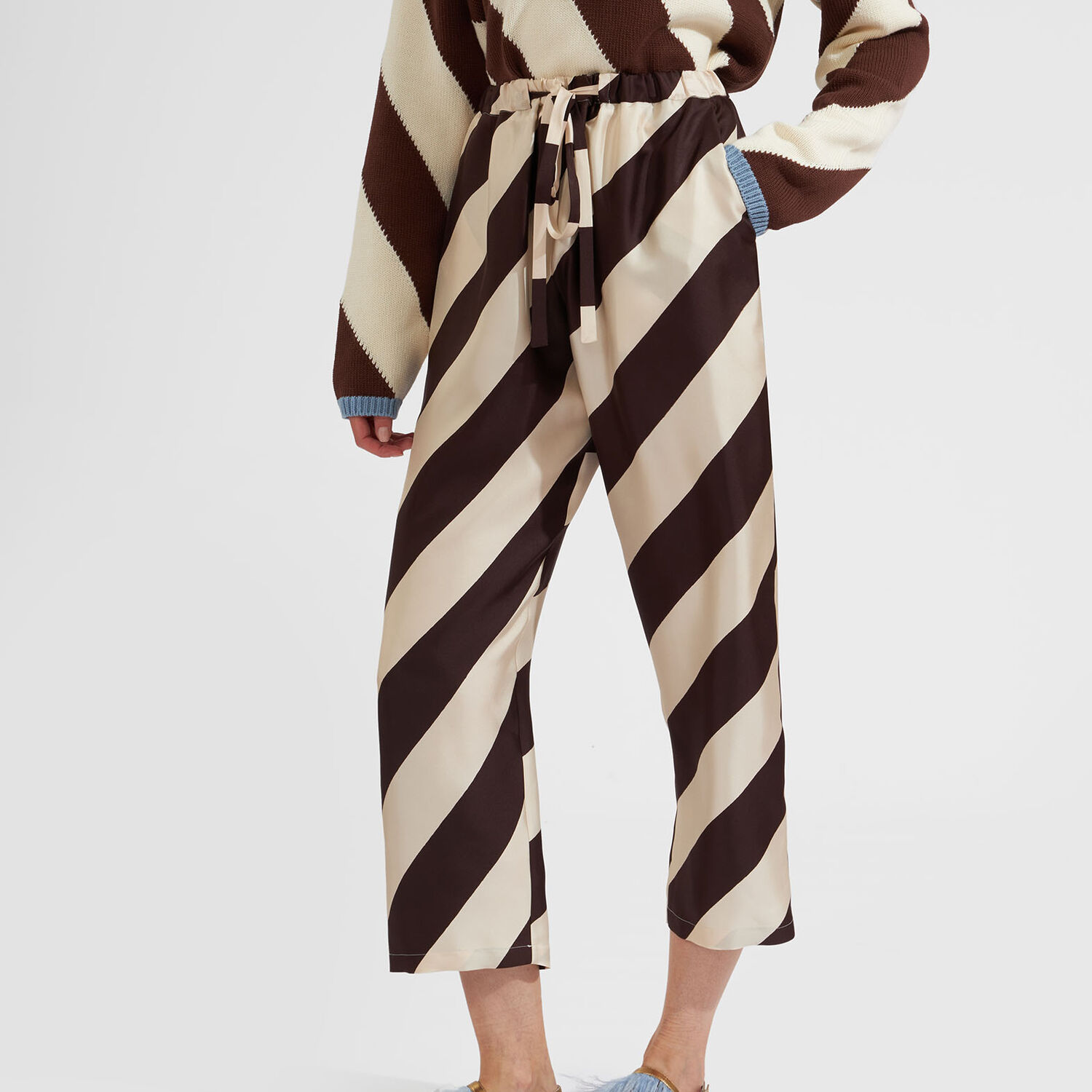 La Doublej Drawstring Pants In Veneziana