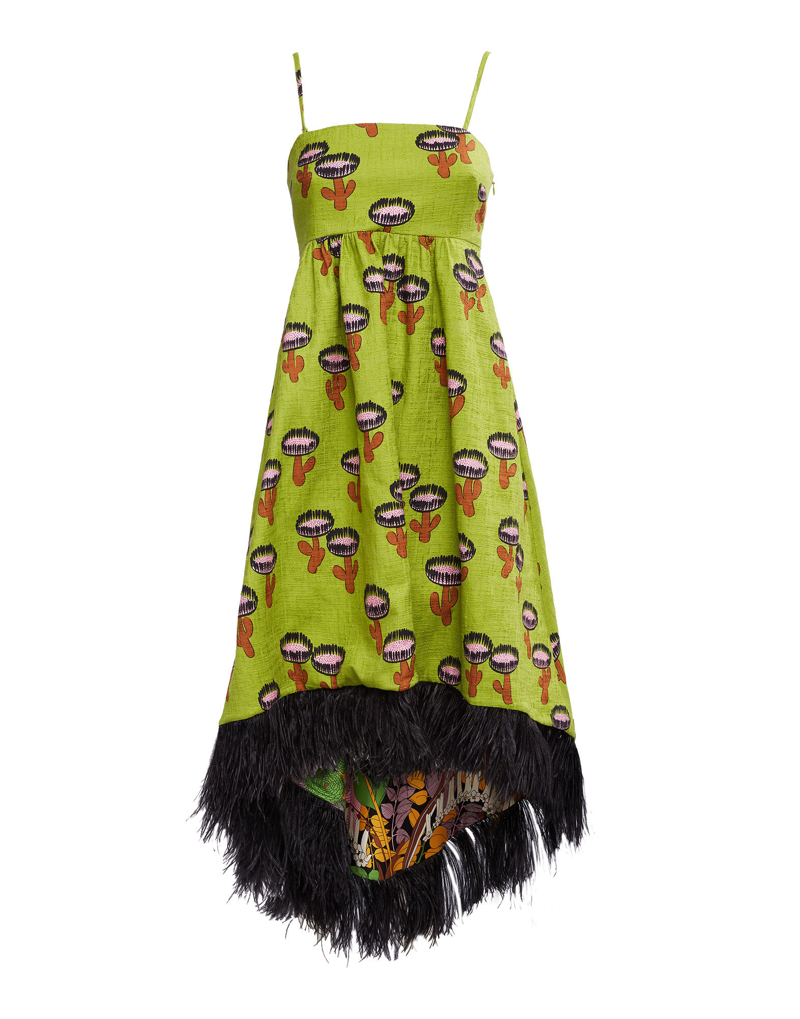 LaDoubleJ La Scala Dress Chirpy Cactus Verde DRE0160COT005CHI0002