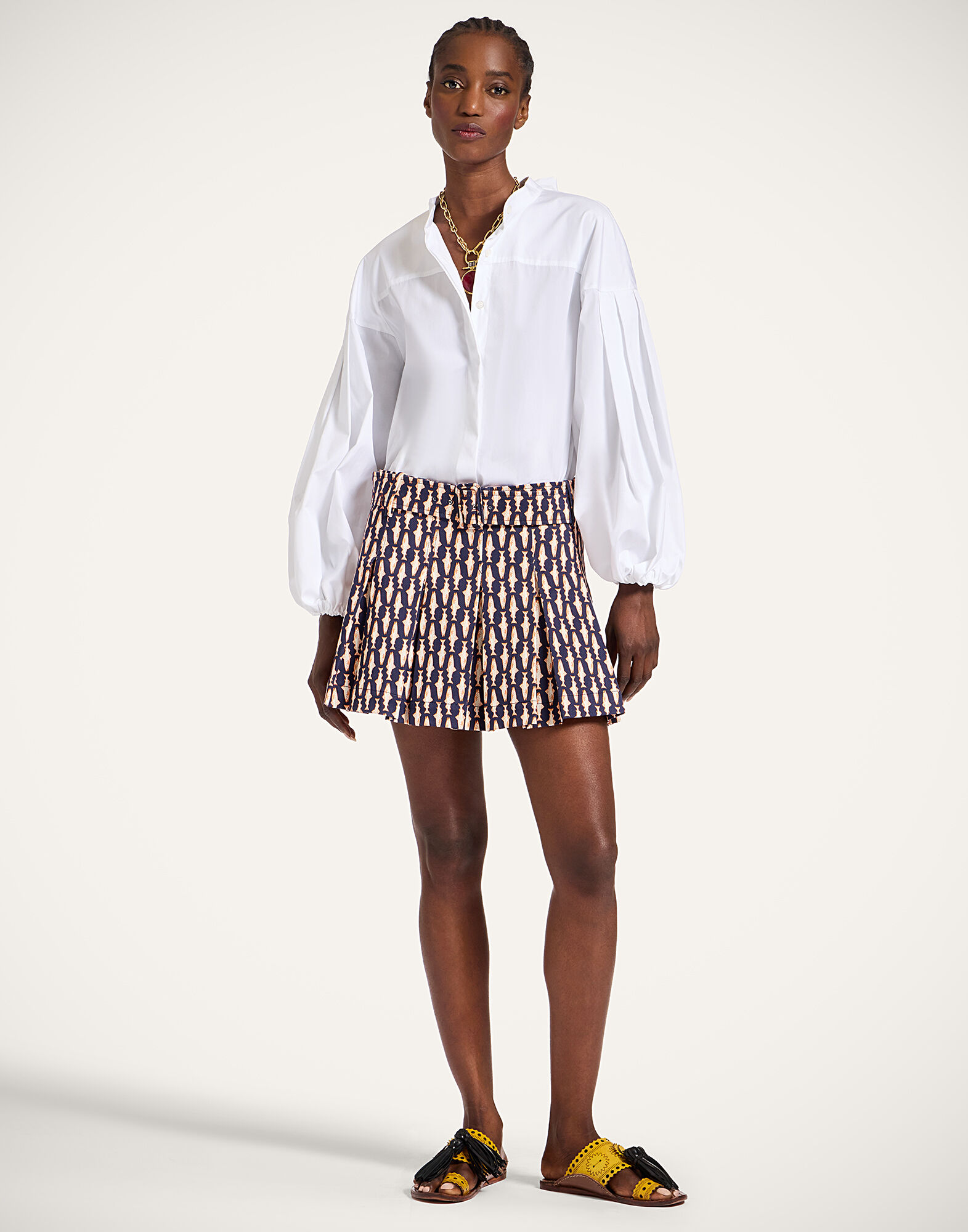 【NONCODE】(Set) Eldo Diagonal Button One Piece Puff Shirt NONCODE】(Set) Eldo Diagonal Button One Piece Puff Shirt