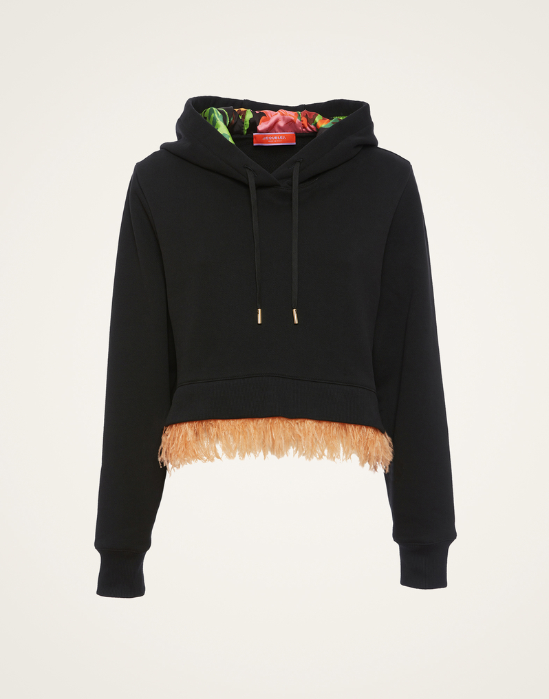 La DoubleJ La Scala Hoodie La DoubleJ La Scala Hoodie Black SWE0018JER038SOLIDBL01