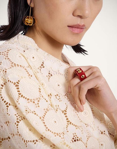 La DoubleJ Nefertiti Ring La DoubleJ Nefertiti Ring Solid Burgundy RIN0004POL005SOLIDRE02