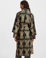 La DoubleJ Silk Robe La DoubleJ Silk Robe Tiger Tiles Black JAC0057SIL001TIG0007
