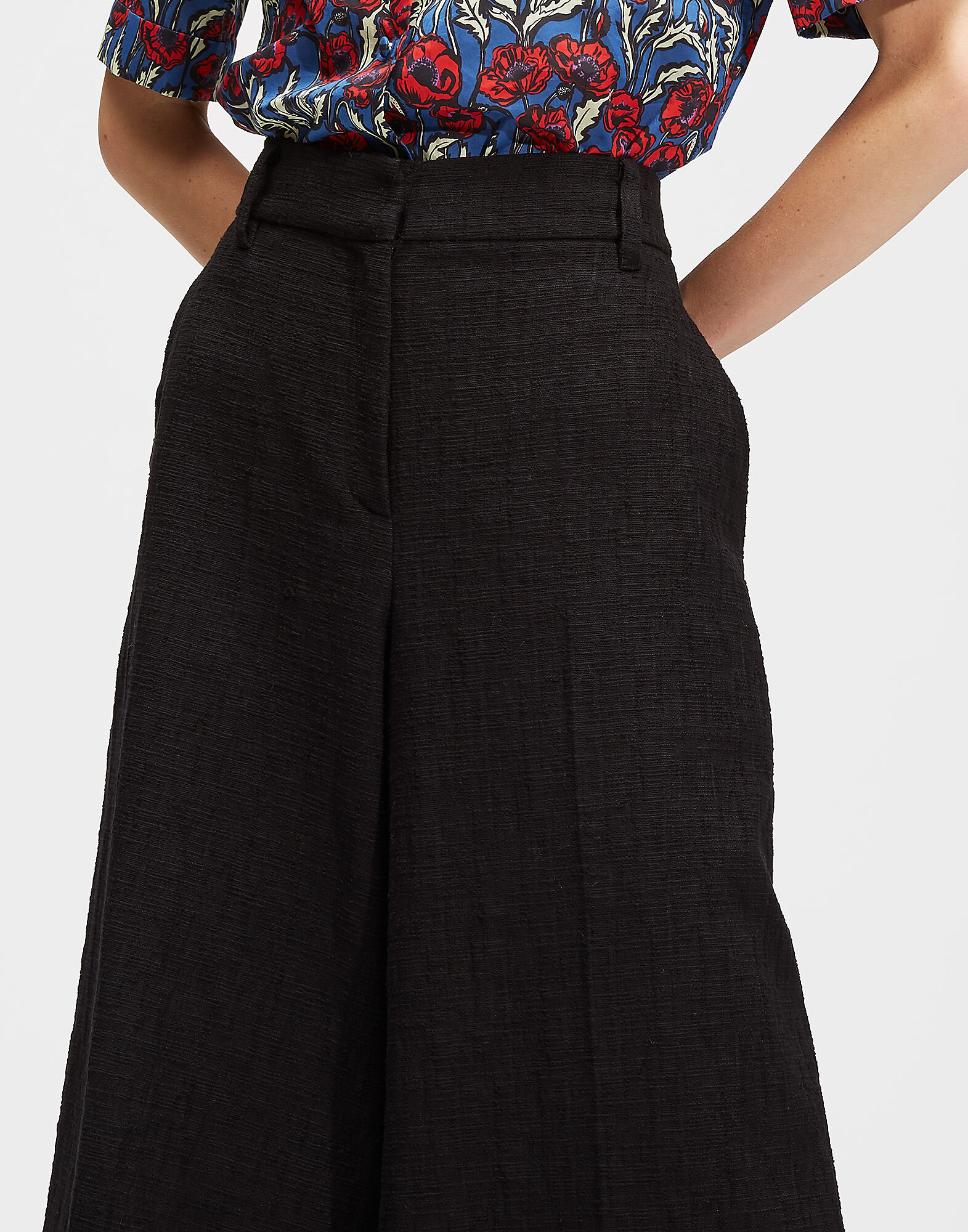 LaDoubleJ Coulotte Pants Solid Black TRO0027COT005BLA0001