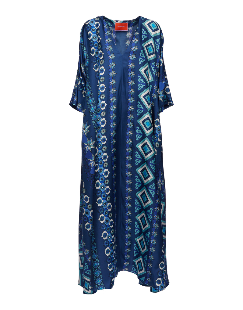 La DoubleJ Muumuu Dress Round Neck La DoubleJ Muumuu Dress Round Neck Costiera DRE0370SIL001COS01BU03