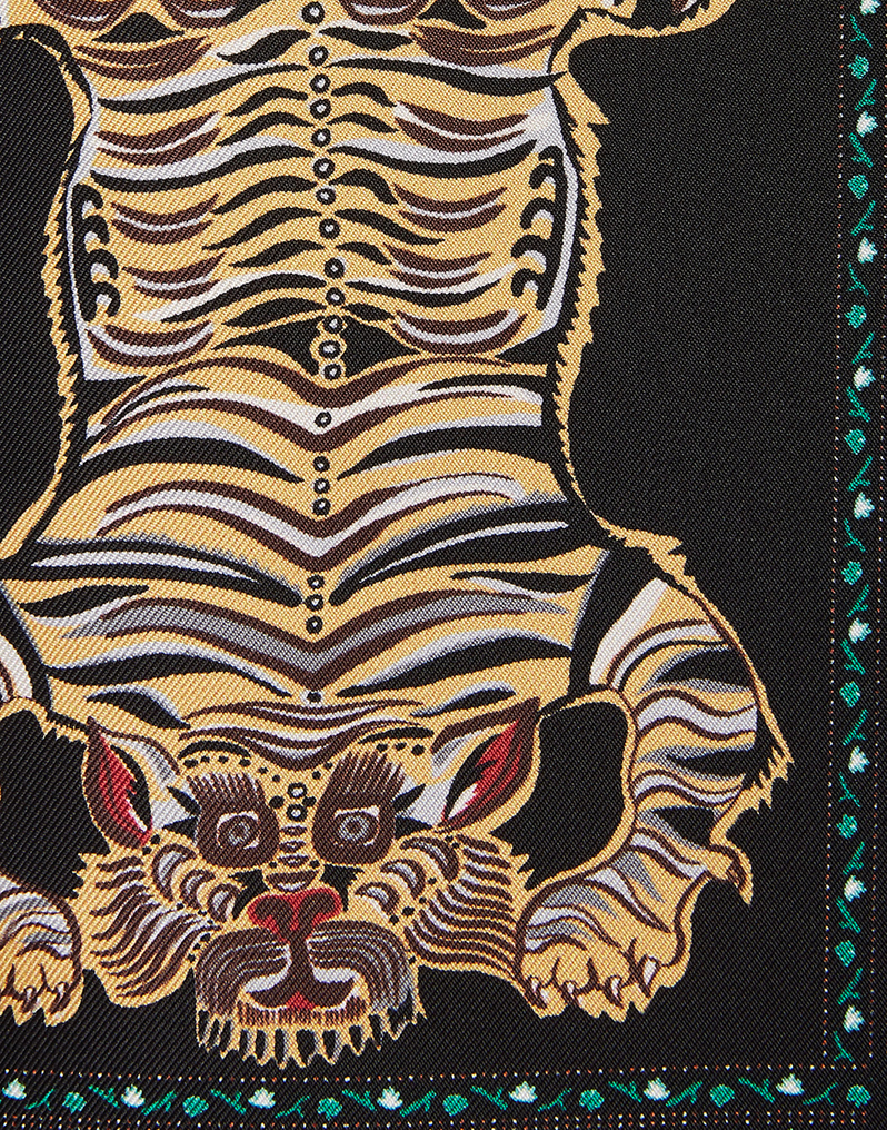 La DoubleJ Silk Pajama La DoubleJ Silk Pajama Tiger Tiles Black Small PJM0001SIL001TIG0008