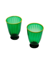 La DoubleJ Rainbow Glass Set of 2 Green GLA0014MUR001GRE0001