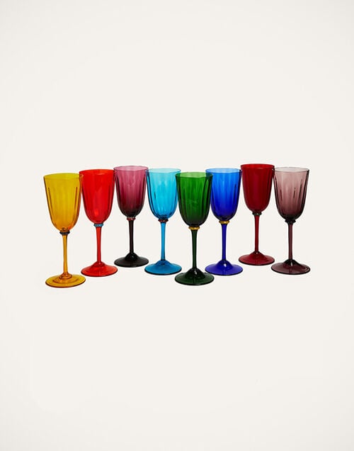La DoubleJ Wine Rainbow Glasses Set Of 8 La DoubleJ Wine Rainbow Glasses Set Of 8 Rainbow GLA0007MUR001ASS0001