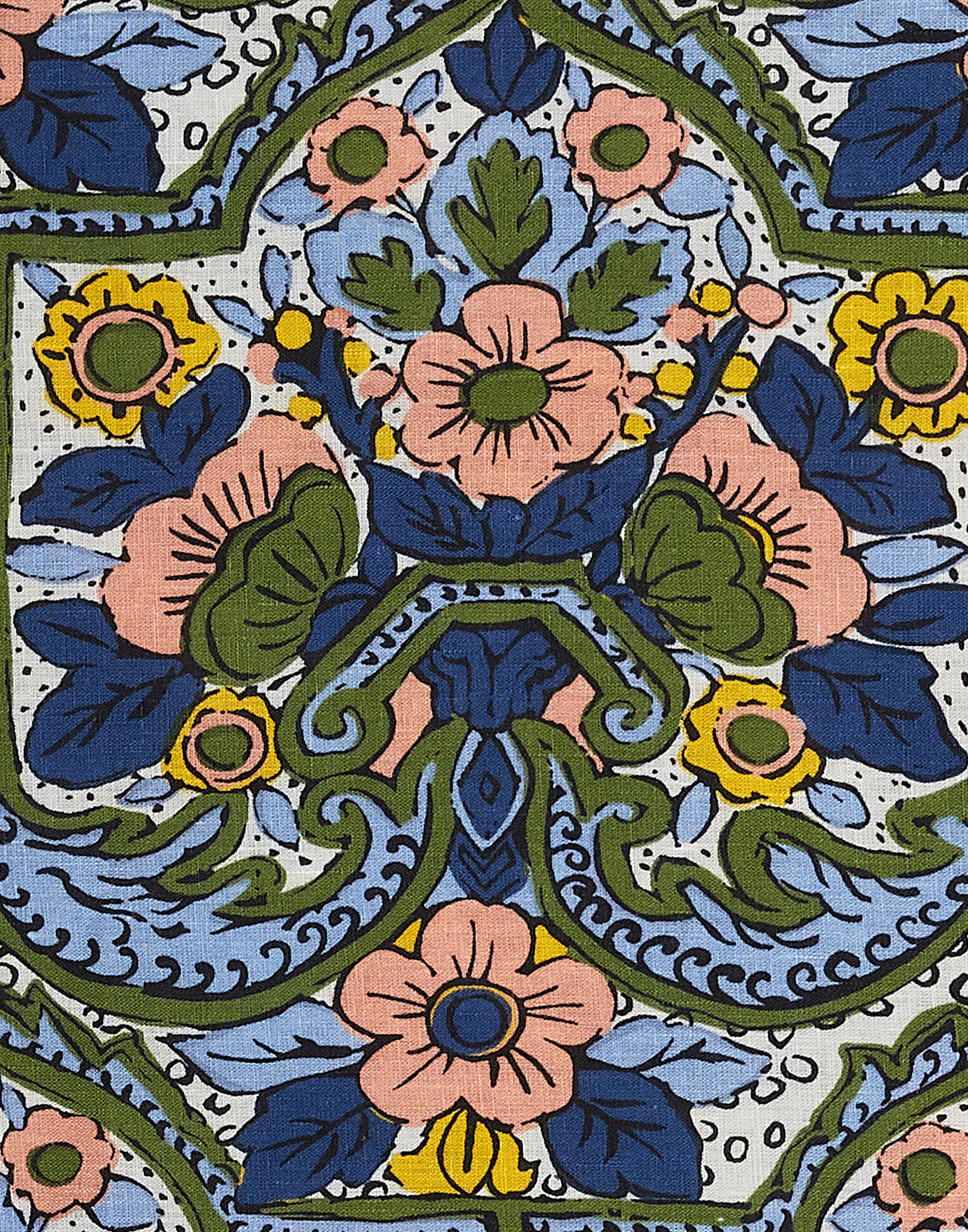 La DoubleJ Medium Tablecloth Corte Blu TBC0002LIN001CRT0004