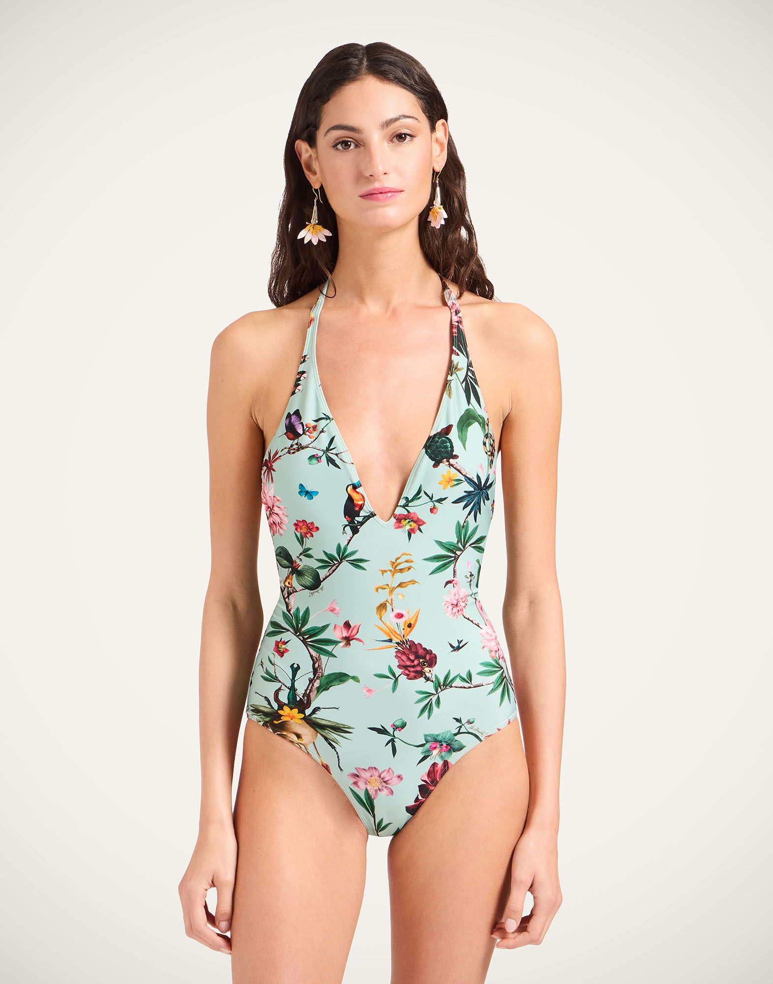 La DoubleJ Sexy Swimsuit Zooflora Mini Light Blue SWI0036LYC001ZOF05BU01