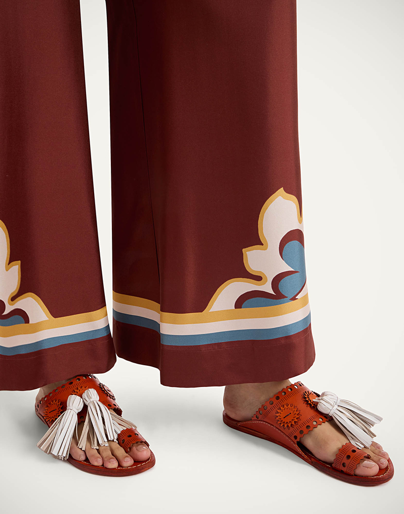 La DoubleJ Sandy Slides La DoubleJ Sandy Slides Solid Orange SHO0110LEA014SOLIDOR02