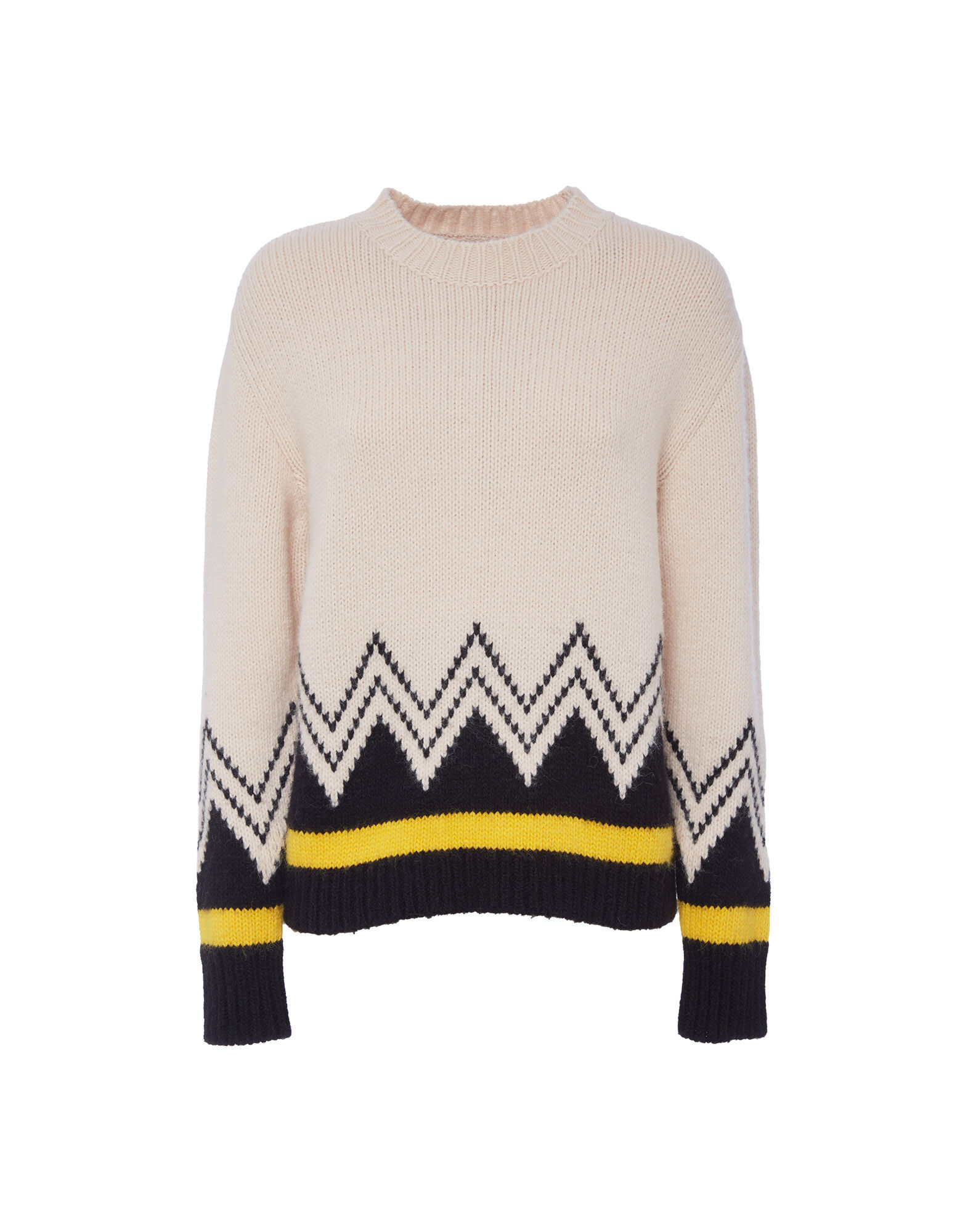 La DoubleJ Dolomite Sweater White/Black PUL0093KNI061VAR0117