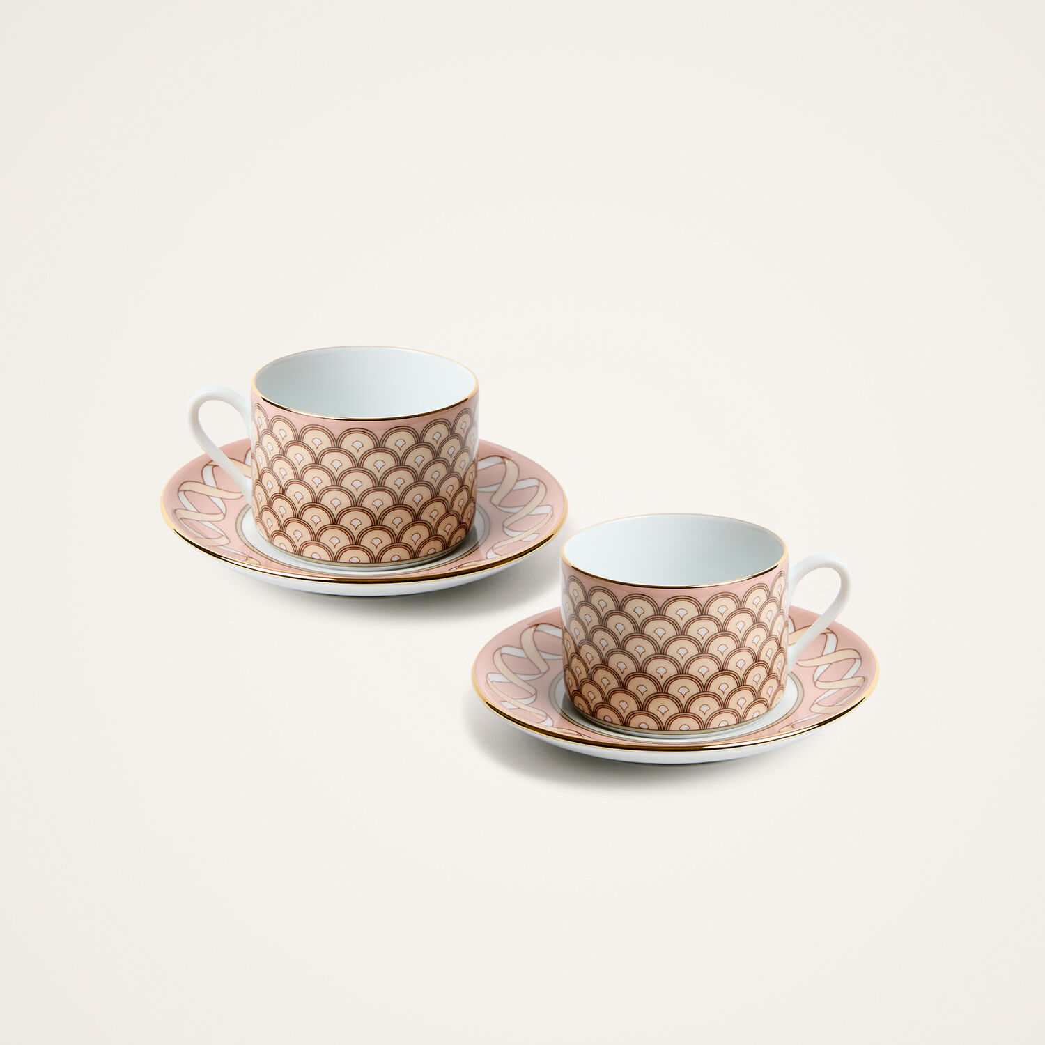 La Doublej Impero Tea Cup Set Of 2 In Odysseus Dusty Pink
