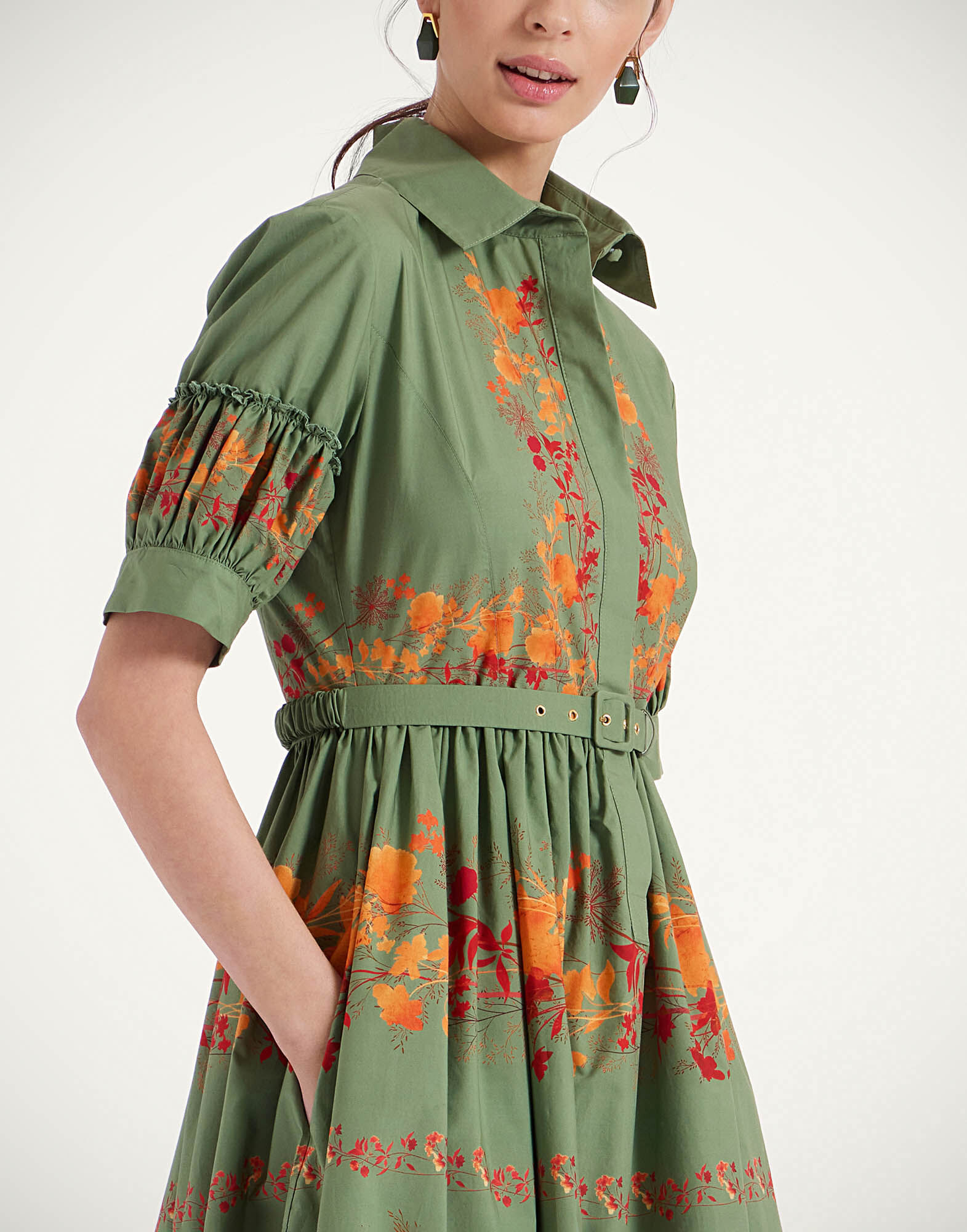 La DoubleJ Libertine Dress Woodland Plac&eacute;e Camouflage DRE0910COT015WOD01GR08