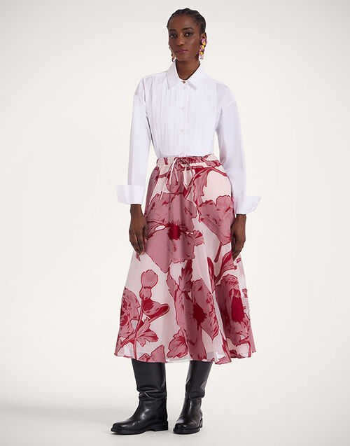 La DoubleJ Drawstring Skirt Sylph Fil Coupé Pink SKI0098FCP007SYL02PI01