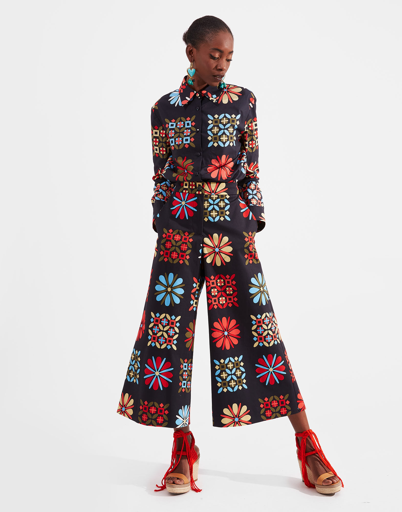 LaDoubleJ Coulotte Pants Vetrata Grande TRO0027COT006VET0003