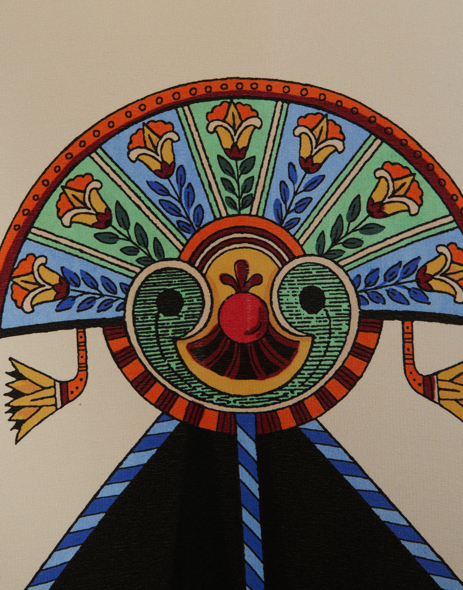 La DoubleJ Long Camerino Dress Aswan Plac&eacute;e Ivory DRE0585CRE001ASW01WH04