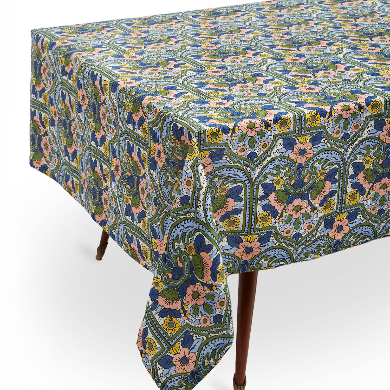 Shop La Doublej Medium Tablecloth (180x280) In Corte Blu