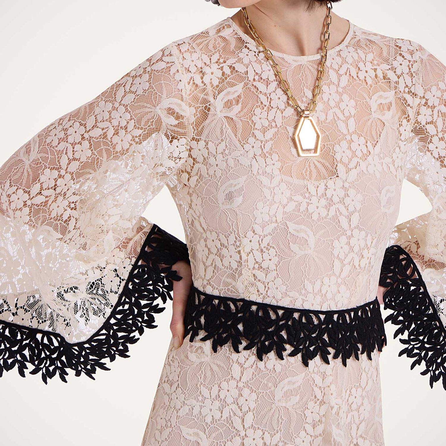 La Doublej Lacey Sorella Dress In Iris Ivory