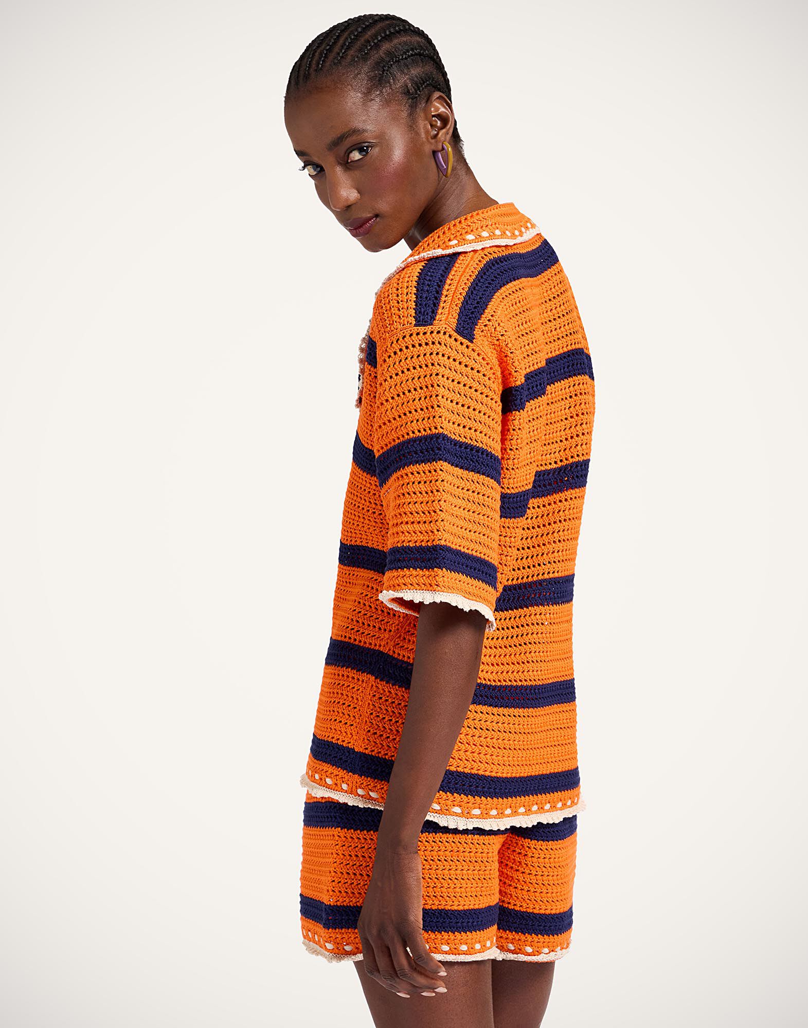 La DoubleJ Salt'N'Vinegar Jacket Bicolor Orange & Navy Blue JAC0104KNI115VA378OR02