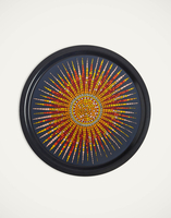 La DoubleJ Round Printed Tray La DoubleJ Round Printed Tray Sunrays Midnight TRA0002WOD001SNR02BU04