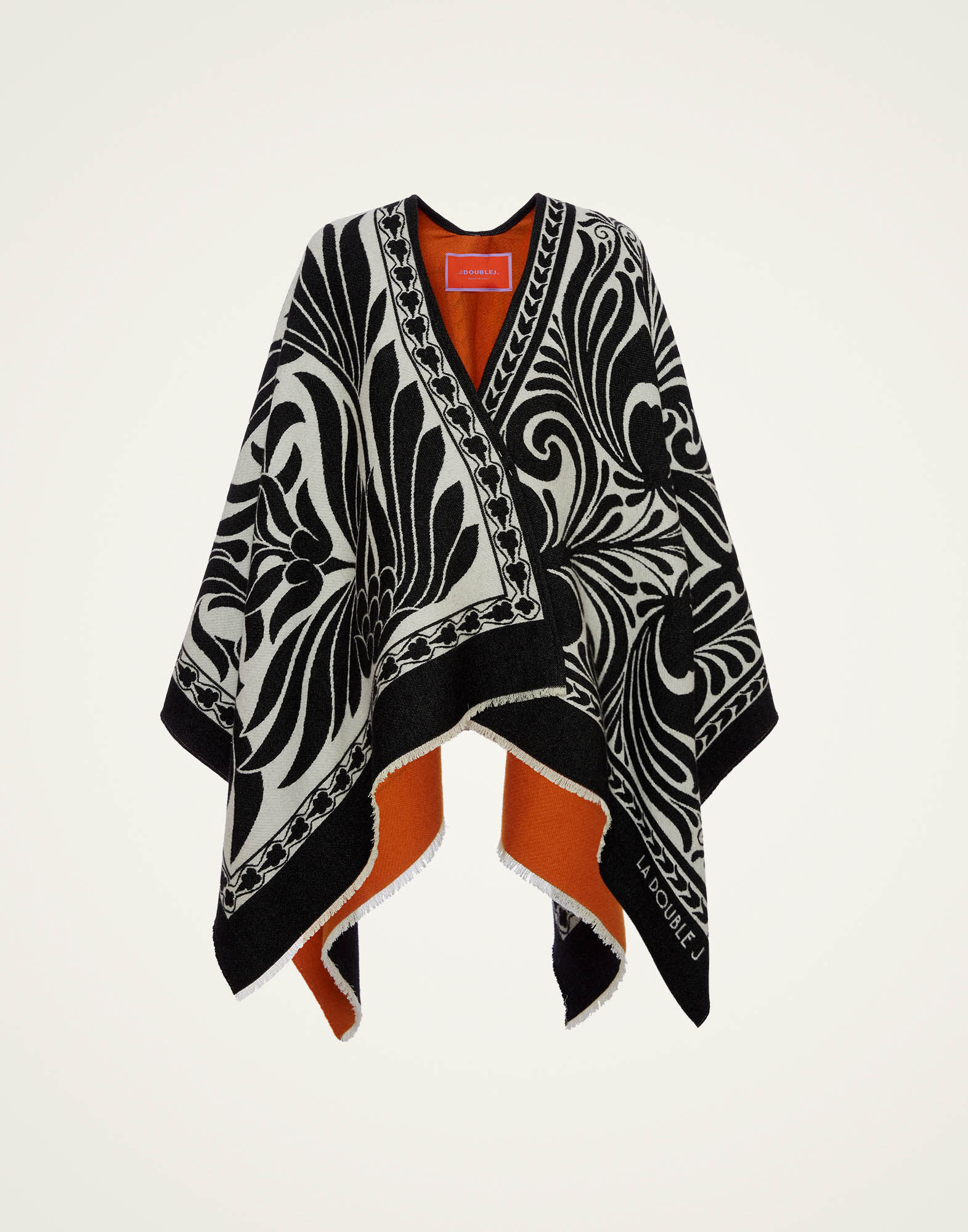 Poncho in Mix Tiles Black for Women | La DoubleJ
