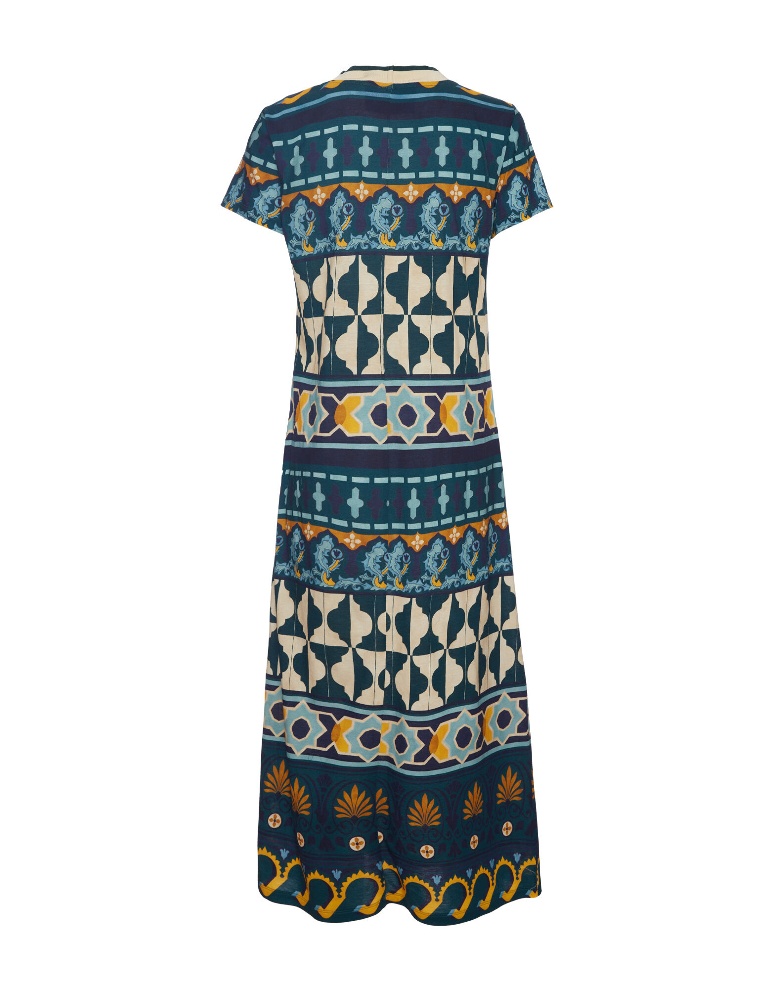 La DoubleJ Sporty Swing Dress Casareale Barr&eacute; Plac&egrave;e Emerald DRE0247JER002REA03GR04