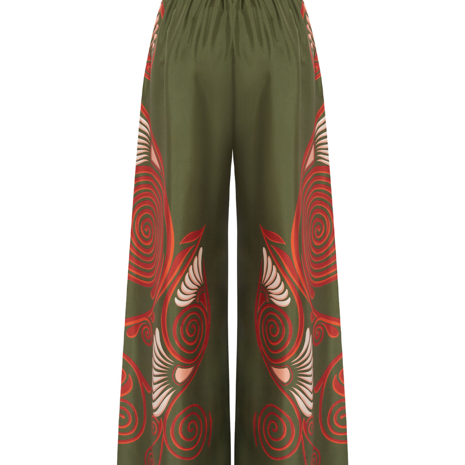 Shop La Doublej Palazzo Pants In Kerylos Placée Dark Green