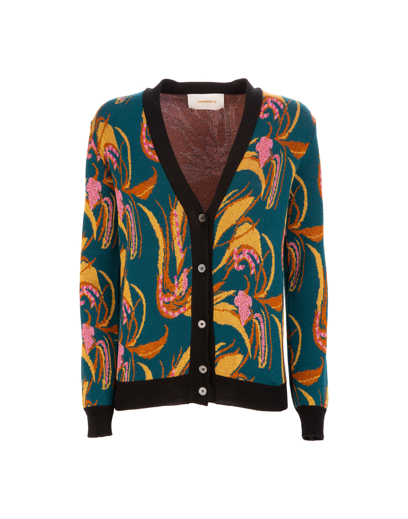LaDoubleJ Cardigan LaDoubleJ Cardigan Windy Flowers Blu PUL0016KNI011WIN0002