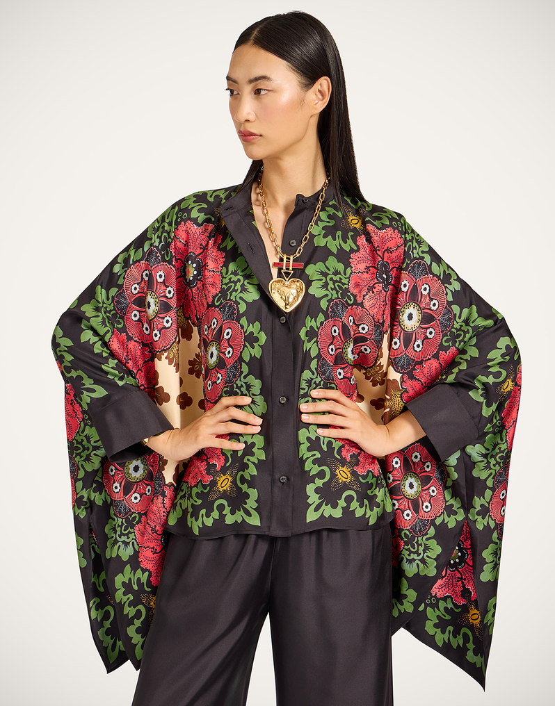 La DoubleJ Foulard Shirt La DoubleJ Foulard Shirt Bounty Placée Red SHI0059SIL006BOU01RE01