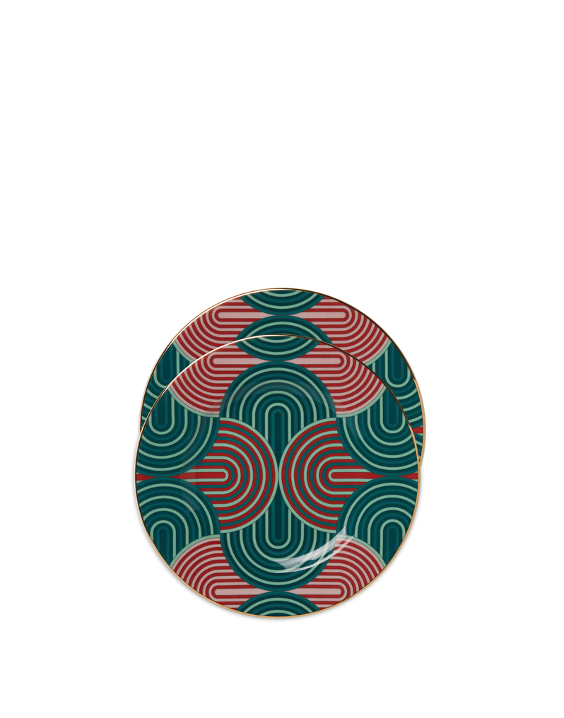 La DoubleJ Dessert Plate Set of 2 La DoubleJ Dessert Plate Set of 2 Slinky Verde DIS0048CER001SLI0005