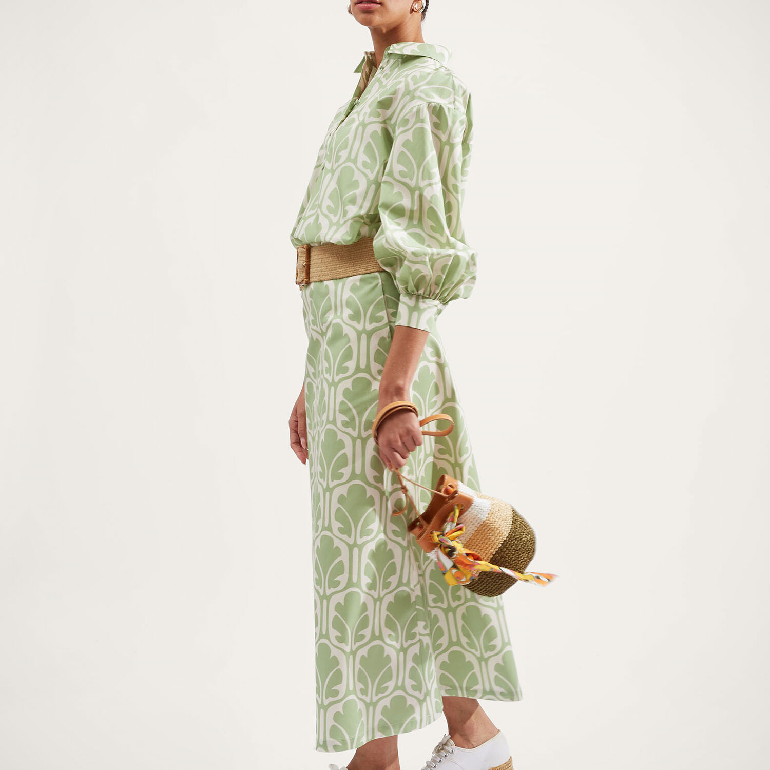 La Doublej A-long Skirt In Grove