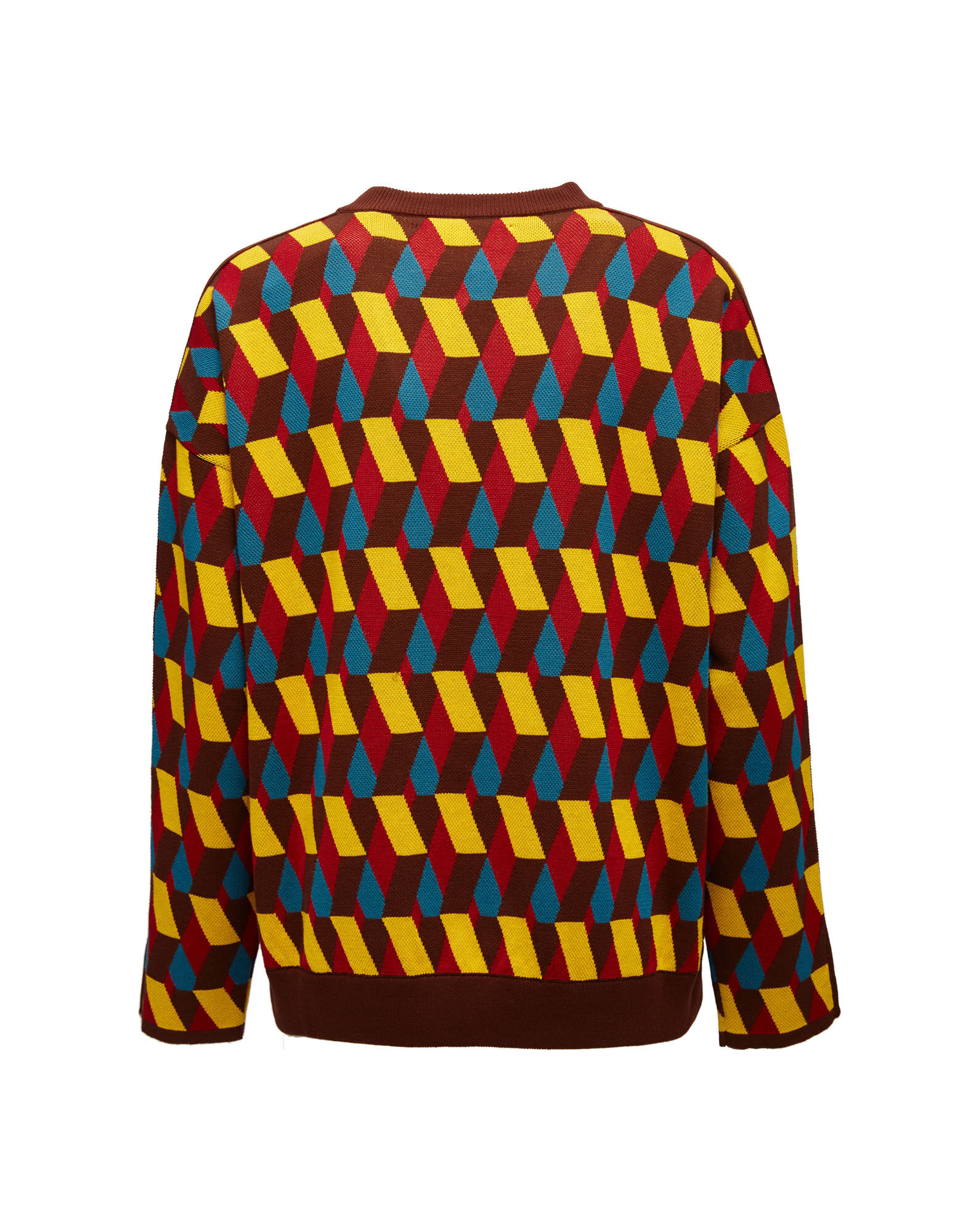 La DoubleJ Knit Leisure Jumper Giallo / Moro / Azzurro PUL0105KNI044VAR0145