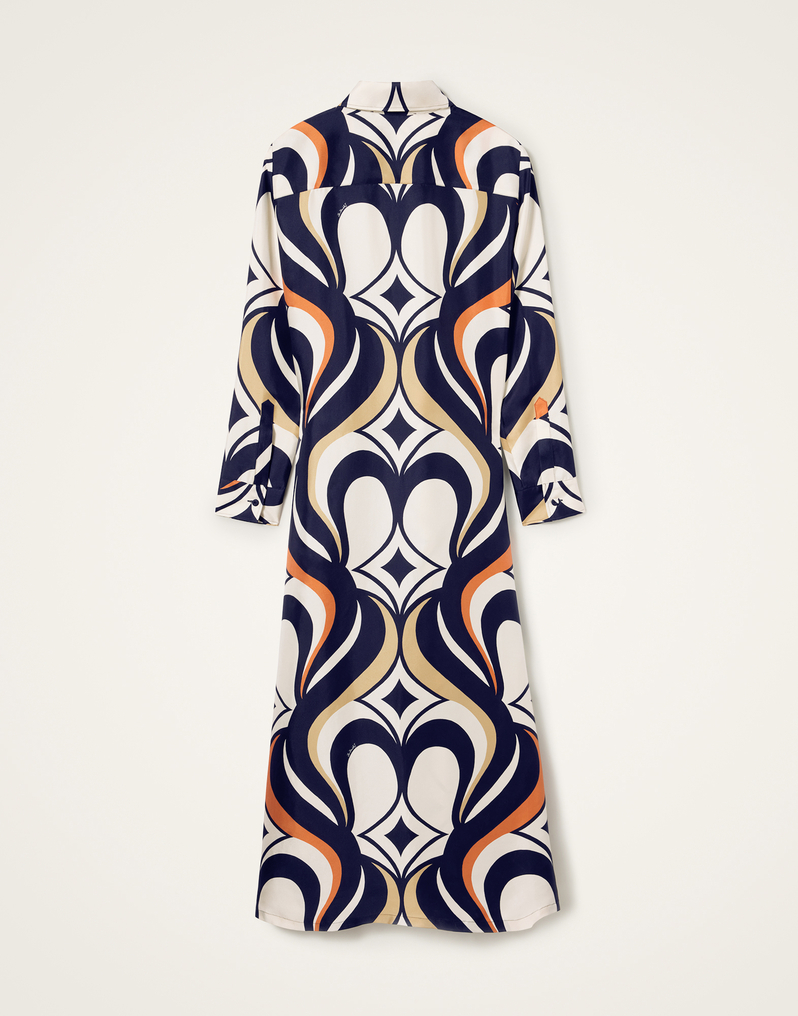 La DoubleJ Chemise Swing Dress La DoubleJ Chemise Swing Dress Jive Macro White DRE0913SIL001JIV04WH01