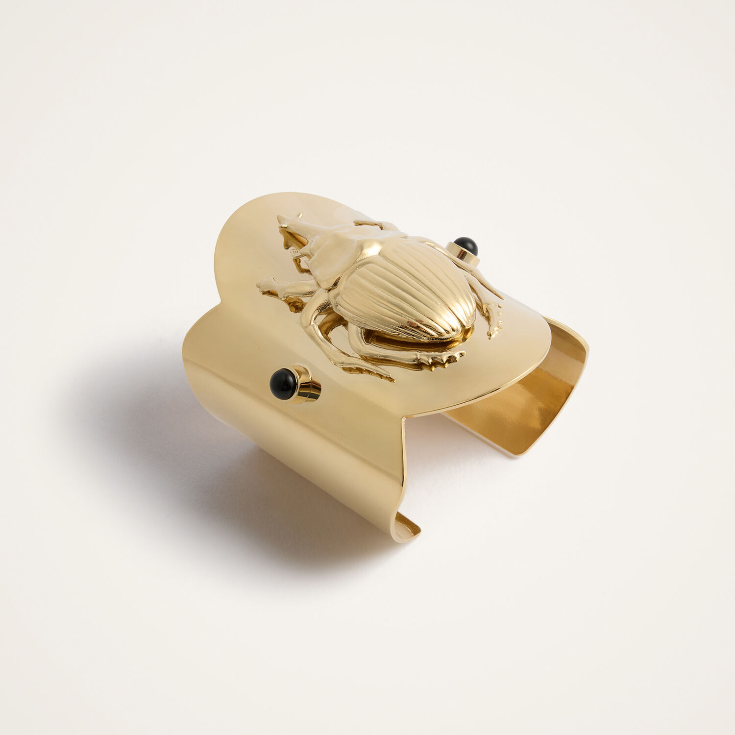 La Doublej Scarab Bangle In Gold