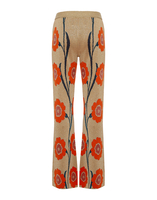 La DoubleJ Knit Slit Pants Orange &amp; Gold TRO0074KNI097VA209YE05