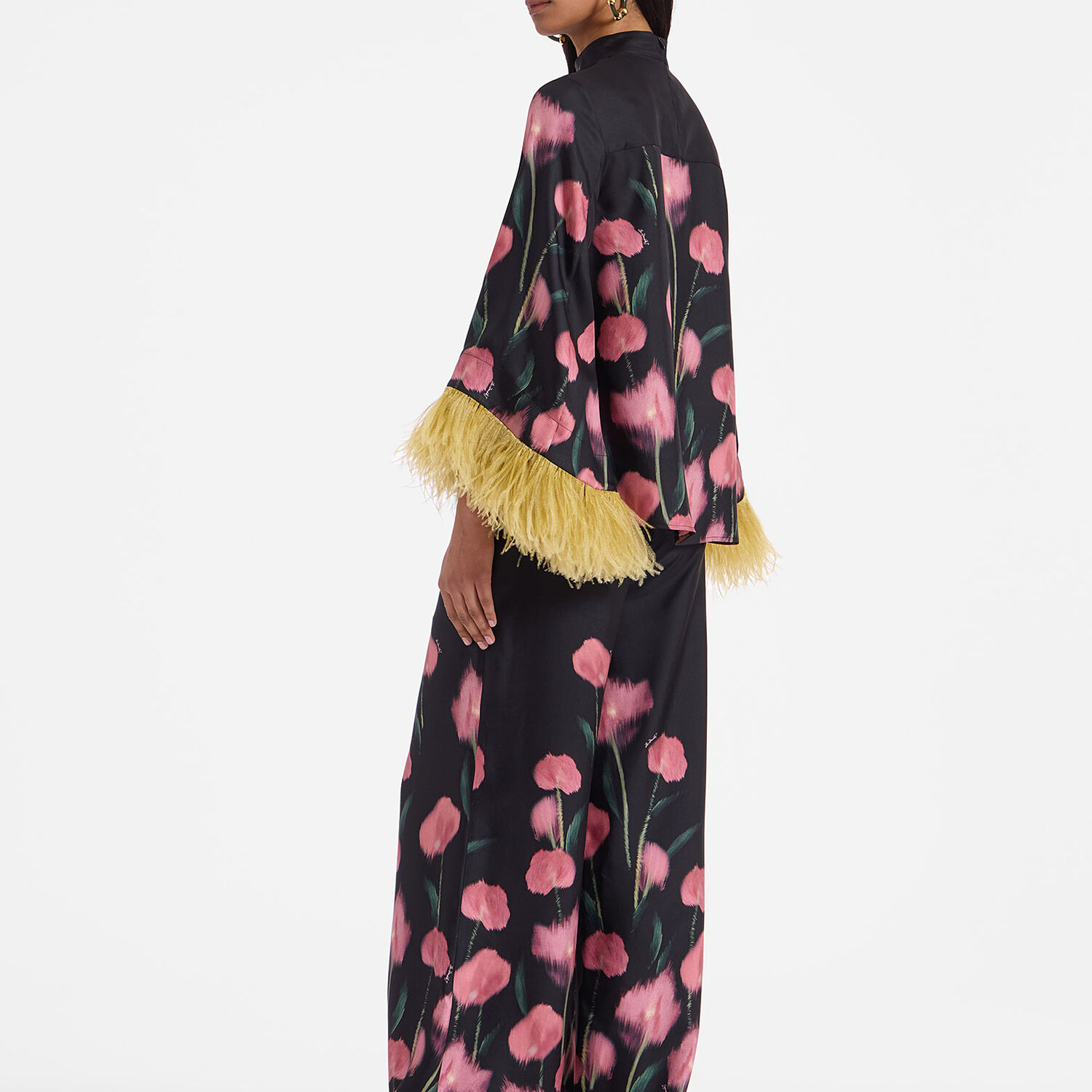 La Doublej Palazzo Pants In Anthurium Black