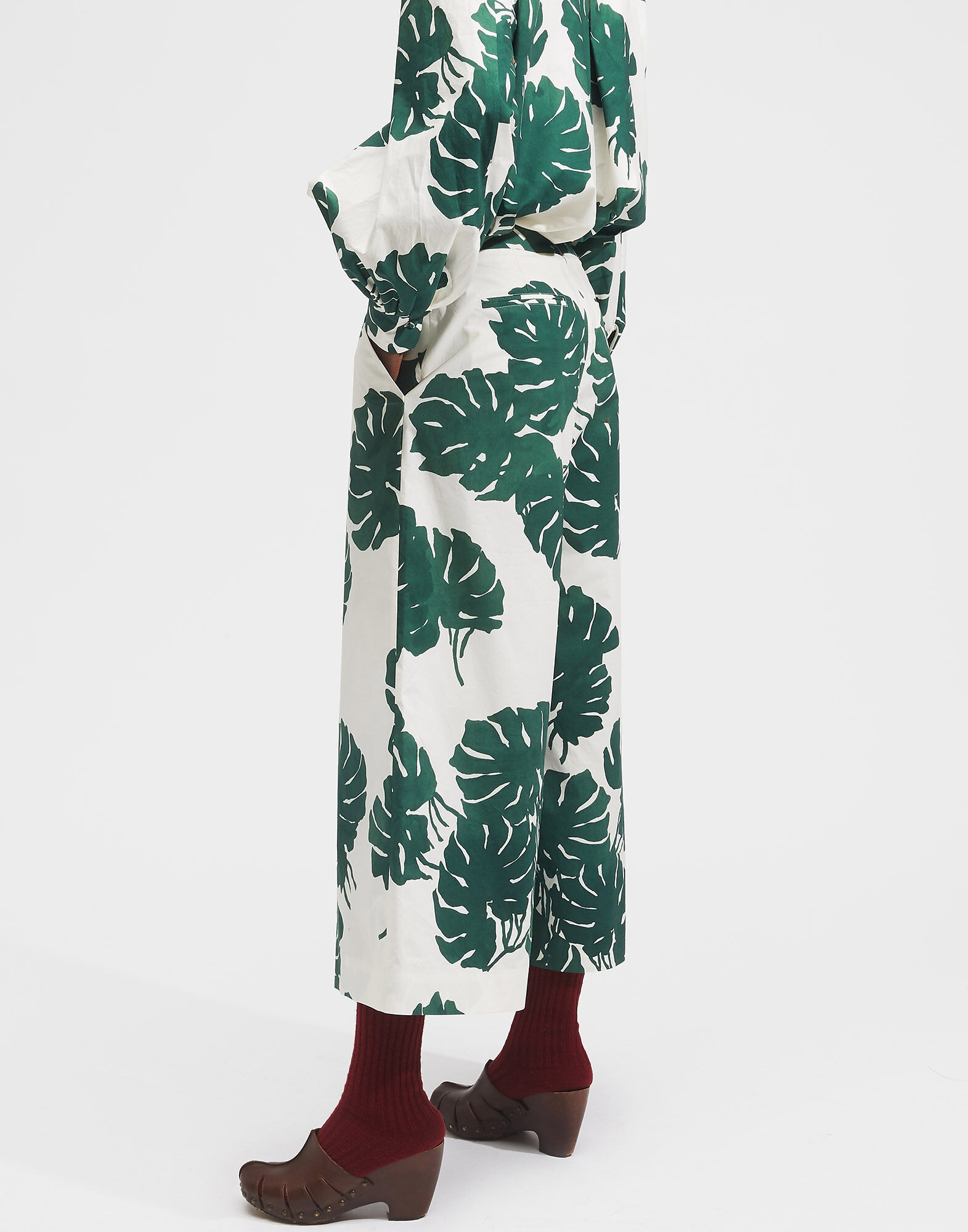 LaDoubleJ Coulotte Pants Monstera TRO0027COT001MON0001