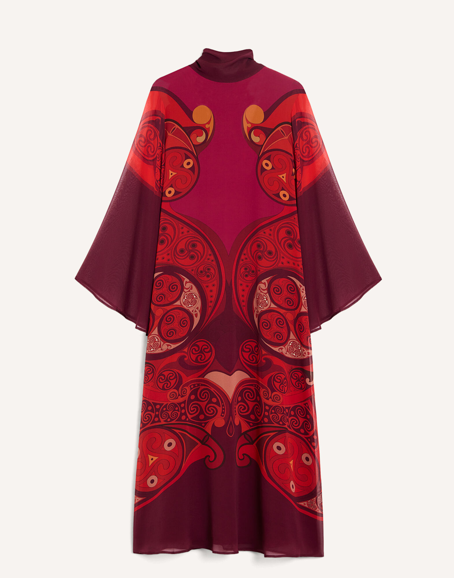La DoubleJ Midi Magnifico Dress Alchemy Plac&eacute;e Dark Red DRE0788SIL028ALC03RE40
