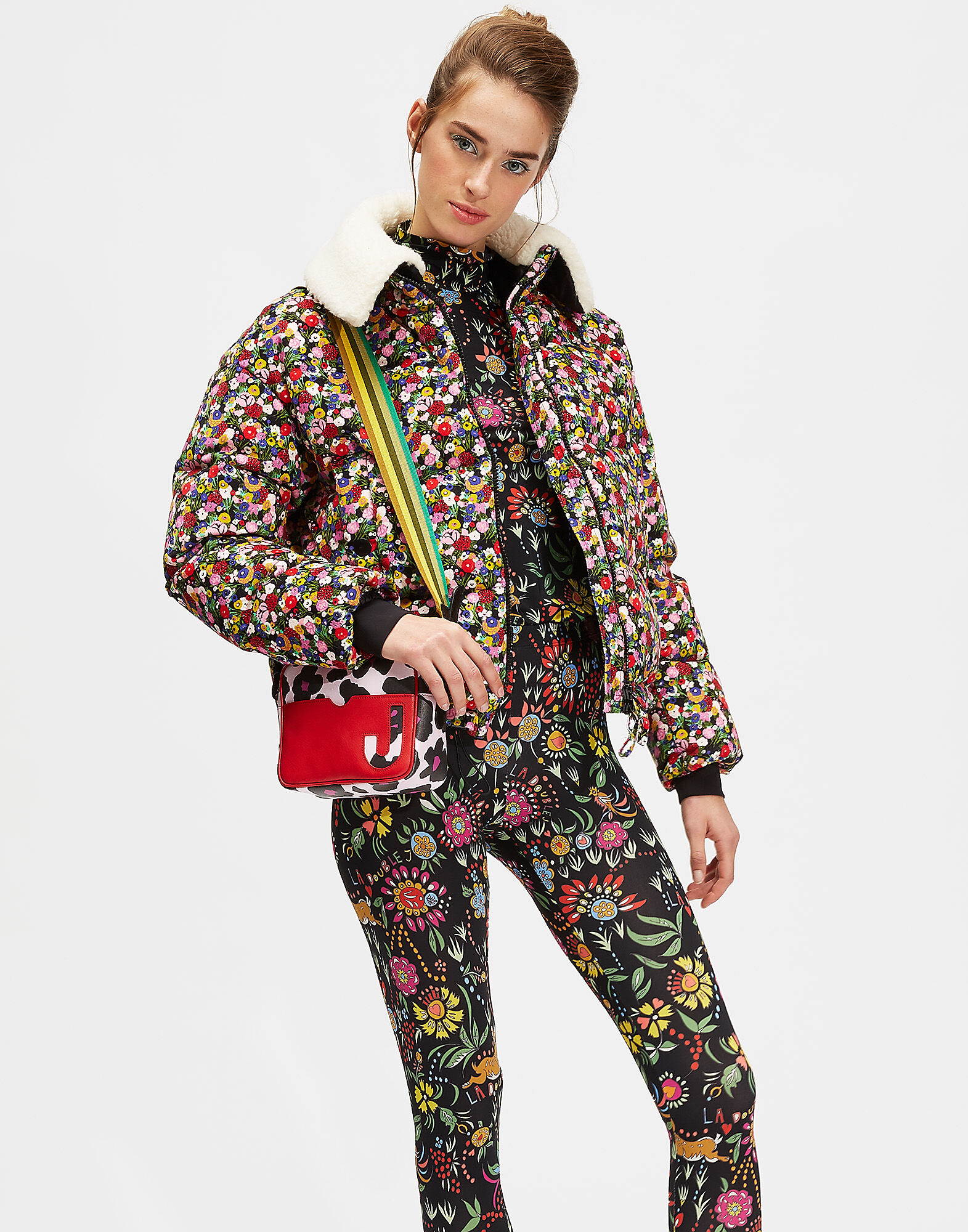 LaDoubleJ Go-Go Bag Flower Leopard Rosa BAG0005LEA002FLL0003